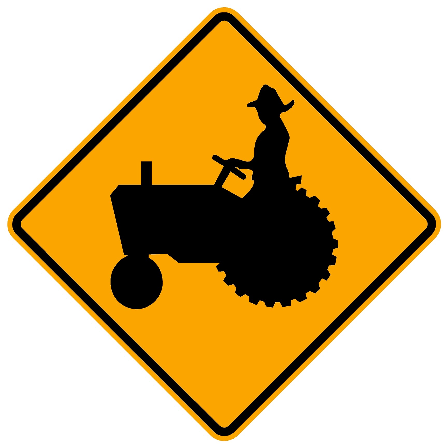 Tractor Sign Construction Grade Road Sign The Sign Store NM