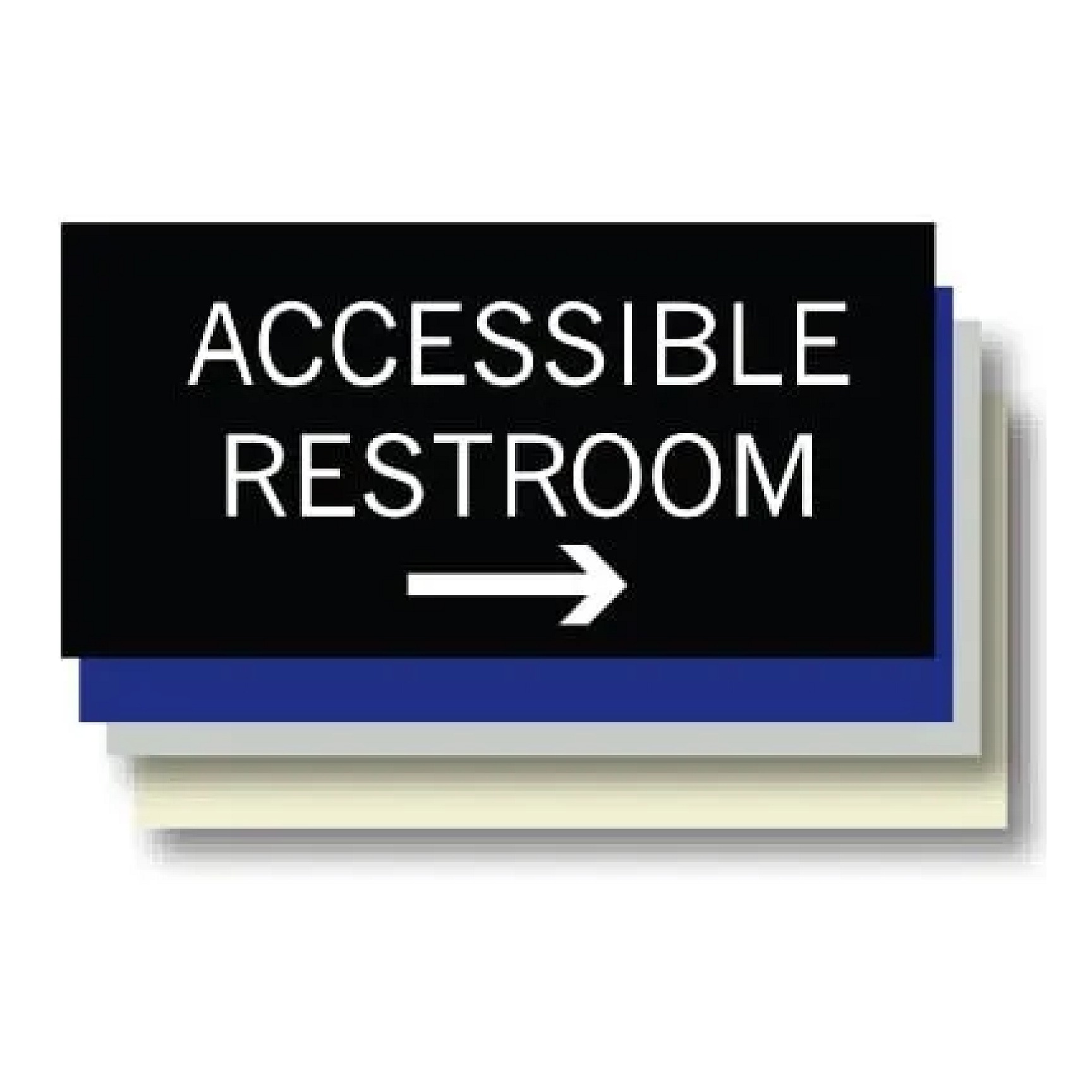 ADA Accessible Restroom (Right) 3x6 Braille The Sign Store NM