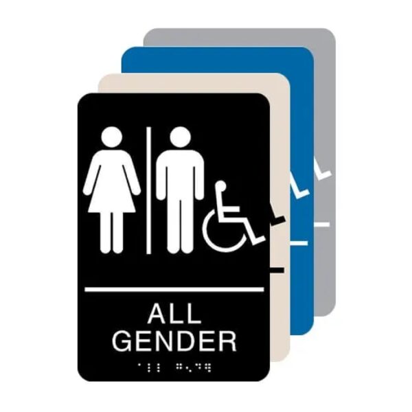 ADA All Gender Restroom WC 9x6 Braille The Sign Store NM