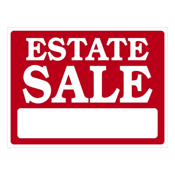 Customizable ESTATE SALE Vinyl Banner – Many Sizes Available, Made In USA