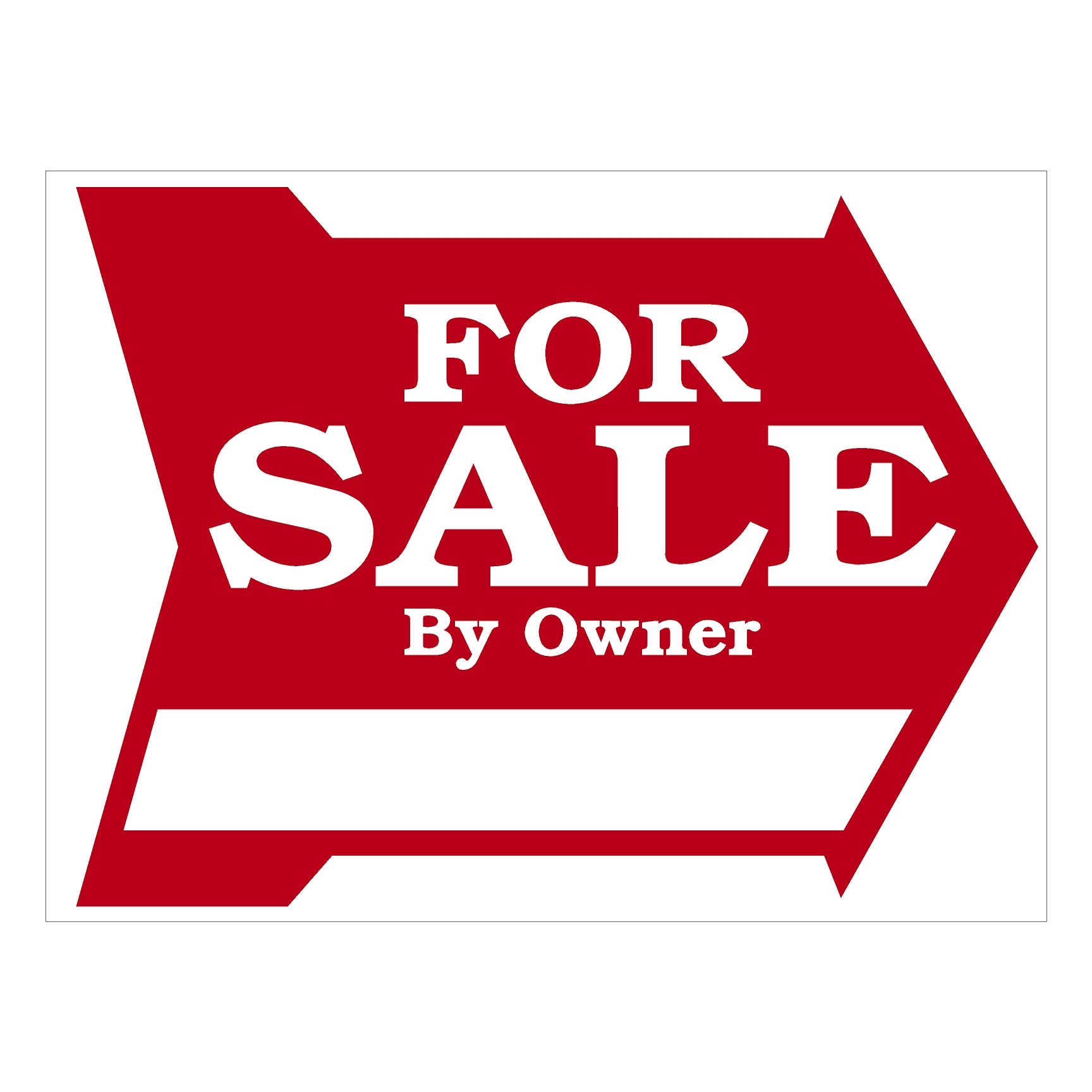 For Sale By Owner Sign (Arrow Shape) The Sign Store NM