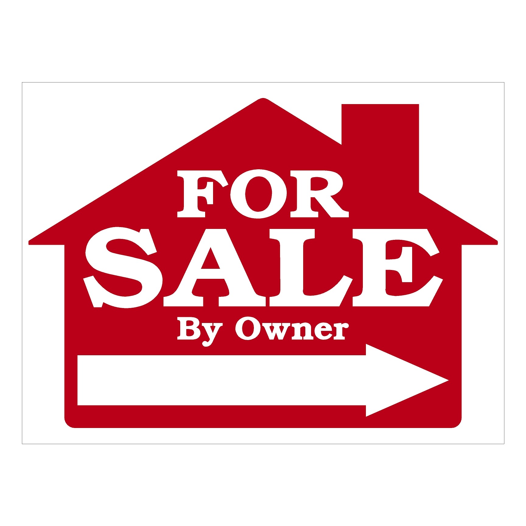 For Sale By Owner Sign (House Shape) The Sign Store NM