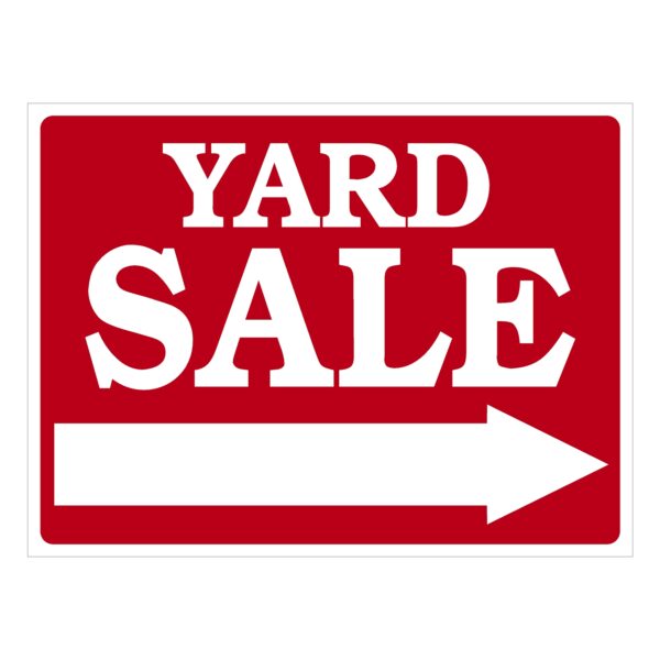 Yard Sale - Sign - (Arrow) - The Sign Store NM