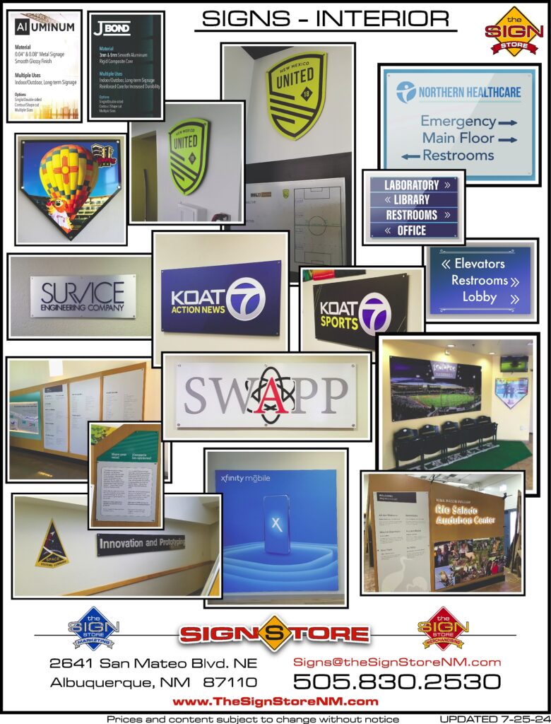 Signs - Interior - Gallery